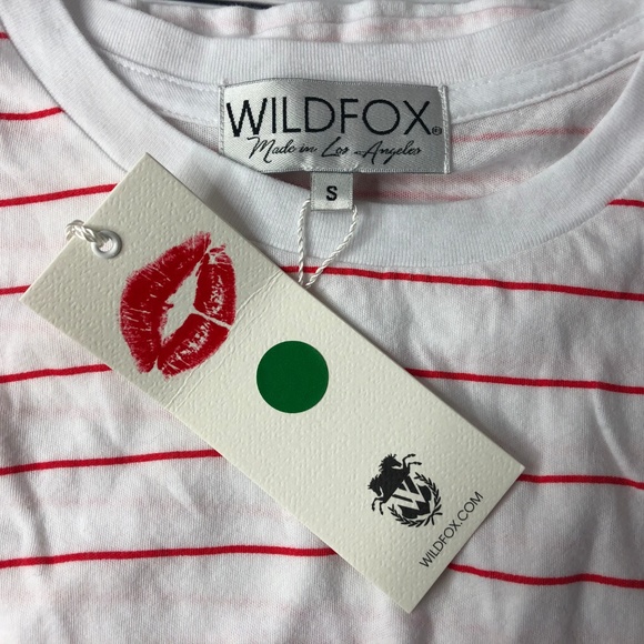 WildFox Womens Size S  Stripe Tee Shirt New - Picture 4 of 6